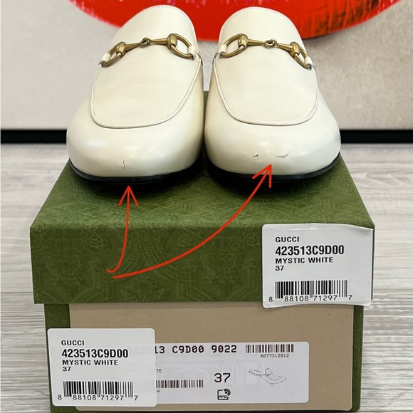 GUCCI Princetown Loafers in Cream Leather EU:37 - Picture 3 of 11